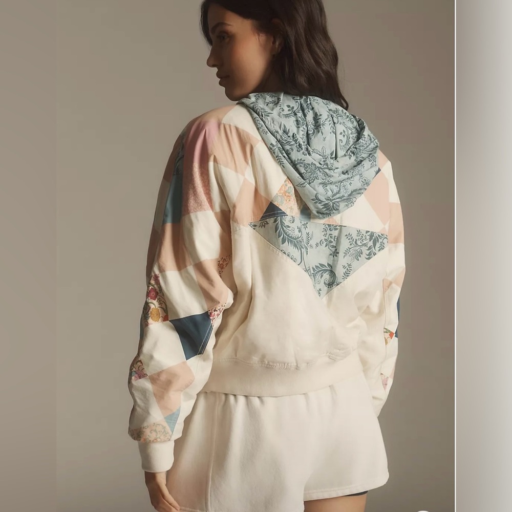 Anthropologie by Daily Practice Colorful Patchwork Jacket Bomber - Picture 3 of 13
